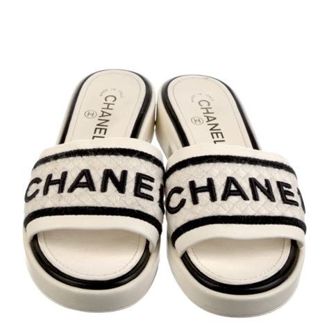 chanel slides cheap